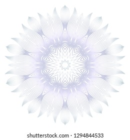 Beautiful Round Flower Mandala. For Design, Greeting Card, Invitation, Coloring Book. Arabic, Indian, Motifs