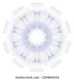 Beautiful Round Flower Mandala. For Design, Greeting Card, Invitation, Coloring Book. Arabic, Indian, Motifs