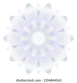 Beautiful Round Flower Mandala. For Design, Greeting Card, Invitation, Coloring Book. Arabic, Indian, Motifs