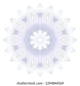Beautiful Round Flower Mandala. For Design, Greeting Card, Invitation, Coloring Book. Arabic, Indian, Motifs