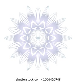 Beautiful Round Flower Mandala. For Design, Greeting Card, Invitation, Coloring Book. Arabic, Indian, Motifs