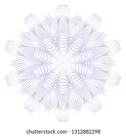 Beautiful Round Flower Mandala. For Design, Greeting Card, Invitation, Coloring Book. Arabic, Indian, Motifs