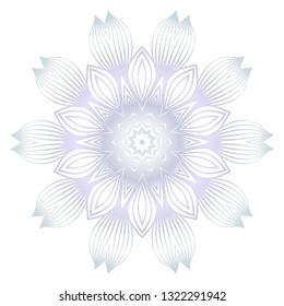 Beautiful Round Flower Mandala. For Design, Greeting Card, Invitation, Coloring Book. Arabic, Indian, Motifs