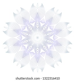 Beautiful Round Flower Mandala. For Design, Greeting Card, Invitation, Coloring Book. Arabic, Indian, Motifs