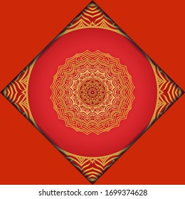 Beautiful Round Flower Mandala. Illustration. For Coloring Book, Greeting Card, Invitation