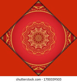 Beautiful Round Flower Mandala. Illustration. For Coloring Book, Greeting Card, Invitation