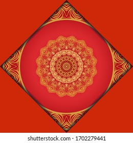 Beautiful Round Flower Mandala. Illustration. For Coloring Book, Greeting Card, Invitation