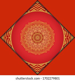Beautiful Round Flower Mandala. Illustration. For Coloring Book, Greeting Card, Invitation