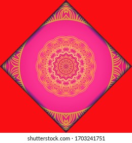 Beautiful Round Flower Mandala. Illustration. For Coloring Book, Greeting Card, Invitation