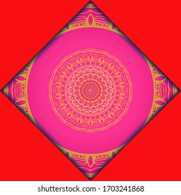 Beautiful Round Flower Mandala. Illustration. For Coloring Book, Greeting Card, Invitation