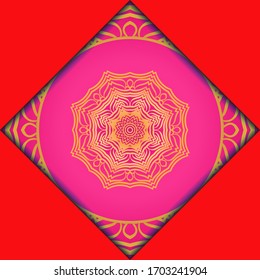 Beautiful Round Flower Mandala. Illustration. For Coloring Book, Greeting Card, Invitation
