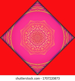 Beautiful Round Flower Mandala. Illustration. For Coloring Book, Greeting Card, Invitation