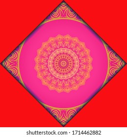 Beautiful Round Flower Mandala. Illustration. For Coloring Book, Greeting Card, Invitation