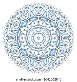 Beautiful round flower mandala. Vector illustration. Abstract