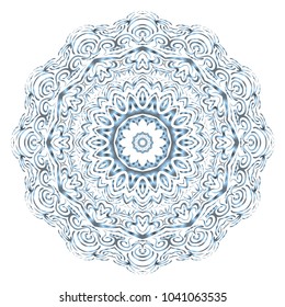 Beautiful round flower mandala. Vector illustration. Abstract