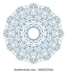 Beautiful round flower mandala. Vector illustration. Abstract