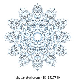 Beautiful round flower mandala. Vector illustration. Abstract