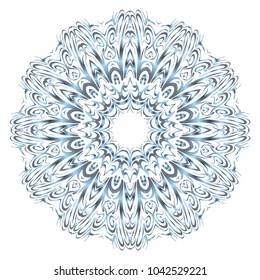 Beautiful round flower mandala. Vector illustration. Abstract