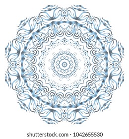 Beautiful round flower mandala. Vector illustration. Abstract