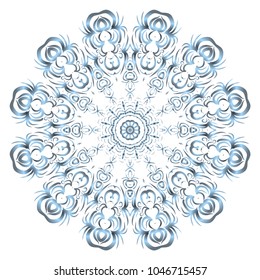 Beautiful round flower mandala. Vector illustration. Abstract