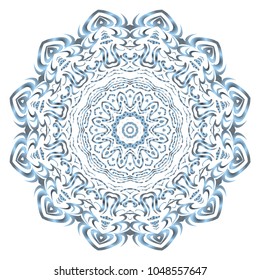 Beautiful round flower mandala. Vector illustration. Abstract
