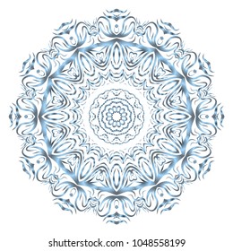 Beautiful round flower mandala. Vector illustration. Abstract