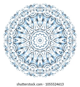 Beautiful round flower mandala. Vector illustration. Abstract