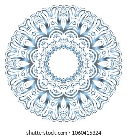 Beautiful round flower mandala. Vector illustration. Abstract
