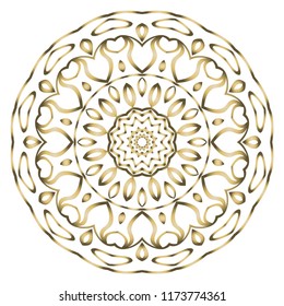 Beautiful round flower mandala. Vector illustration. Abstract.