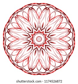 Beautiful round flower mandala. Vector illustration. Abstract.