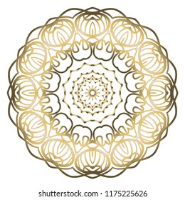 Beautiful round flower mandala. Vector illustration. Abstract.