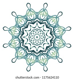 Beautiful round flower mandala. Vector illustration. Abstract.