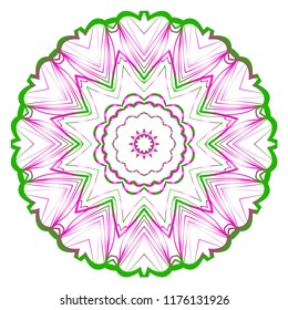 Beautiful round flower mandala. Vector illustration. Abstract.