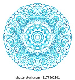 Beautiful round flower mandala. Vector illustration. Abstract.