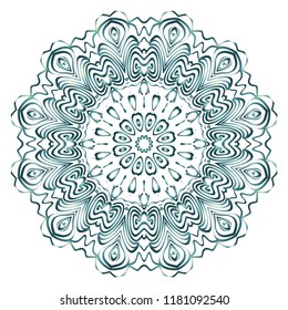 Beautiful round flower mandala. Vector illustration. Abstract.