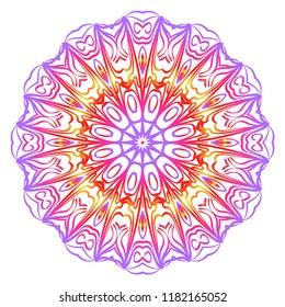 Beautiful round flower mandala. Vector illustration. Abstract.