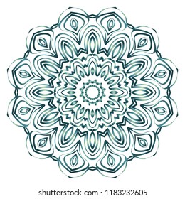 Beautiful round flower mandala. Vector illustration. Abstract.