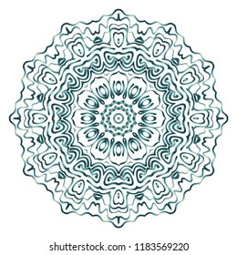 Beautiful round flower mandala. Vector illustration. Abstract.