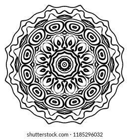 Beautiful round flower mandala. Vector illustration. Abstract.
