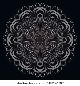 Beautiful round flower mandala. Vector illustration. Abstract.