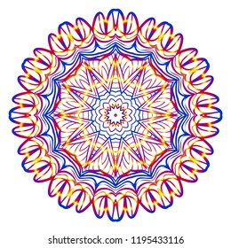 Beautiful round flower mandala. Vector illustration. Abstract