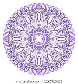Beautiful round flower mandala. Vector illustration. Abstract