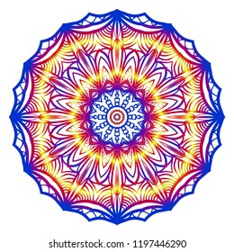 Beautiful round flower mandala. Vector illustration. Abstract