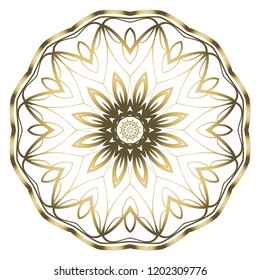 Beautiful round flower mandala. Vector illustration. Abstract.