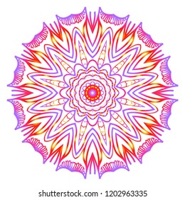 Beautiful round flower mandala. Vector illustration. Abstract
