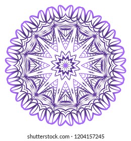 Beautiful round flower mandala. Vector illustration. Abstract