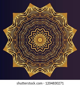 Beautiful round flower mandala. Vector illustration. Abstract