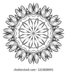 Beautiful round flower mandala. Vector illustration. Abstract
