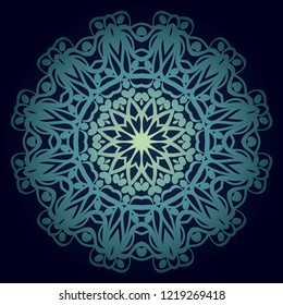 Beautiful round flower mandala. Vector illustration. Abstract.
