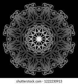 Beautiful round flower mandala. Vector illustration. Abstract.